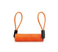 Reminder Cable Lock 130 cm Motorcycle Bike Safety Disc Brake Lock Anti-Theft Spring Bicycle Spring (Orange)
