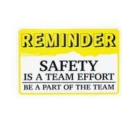 Reminder Is A Team Effort Be A Part Of The Team Warning,Slogan Security Metal Signs for Home Busines Outdoor Indoor Garage Street Wall Caution Decor 12 x 8 Inch