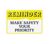 Reminder Make Your Priority Warning,Slogan Security Metal Signs for Home Busines Outdoor Indoor Road Yard Garage Street Wall Caution Decor 12 x 8 Inch