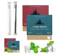 Remineralizing Gum, Underbrush Remineralizing Chewing Gum, Underbrush Remineralizing Gum, Organic Mastic Mint Keeps Your Mouth Fresh-For Teeth & Gum Health (mint+rose)
