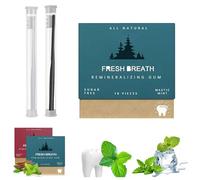 Remineralizing Gum, Underbrush Remineralizing Chewing Gum, Underbrush Remineralizing Gum, Organic Mastic Mint Keeps Your Mouth Fresh-For Teeth & Gum Health (mint)
