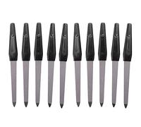 Remingtape 10Pcs Plastic Handle Metal Double Sided Nail Files Pro Nail File Diy Manicure Pedicure Tool