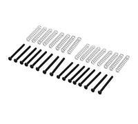 Remingtape 16 Pcs M2.5X32MM Electric Guitar Humbucker Pickups Adjust Height and Spring - Pitch 0.4mm - Black