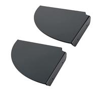 Remingtape 2 Pcs Acrylic Wall Mount Floating Corner Shelves Quarter Shower Shelf Hanging Corner Shelves Wall Display (Black)