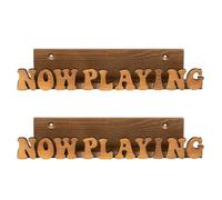 Remingtape 2X Now Playing Vinyl Record Stand Display Wall Mount Solid Wood Album Shelf Bracket Hanging Storage LP Holder for Music