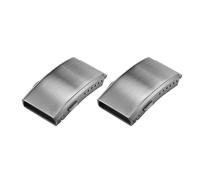 Remingtape 2X Watch Buckle Fold Safety Milled Clasp Replacement Stainless Steel Watchband Clasp, 20mm