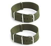Remingtape 2X Watch Strap Band Nylon Canvas Divers G10 Mens Colour: Green Width:18mm