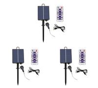 Remingtape 3X 1200mAh Solar Panel Control Box Kits Lithium Battery Panel for 3.7V 24V LED String Strip Lamp DC Charging