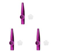 Remingtape 3X Kazoo Aluminum Alloy Metal with 15 Pcs Gifts Flute Diaphragm for Children Music-Lovers-