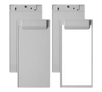 Remingtape 4 PCS Mini Clipboard A7 Size Pocket Clipboard 9.4 X 4.6 Inches Gray Plastic Low Profile Clipboard for School Office Hospital