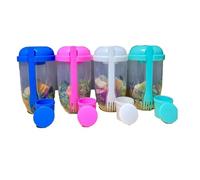 Remingtape 4PCS Salad Cup with Lids and Fork Salad Shaker Container for Lunch Fruit and Vegetable Salad Cups with Lids and Fork Easy to Use