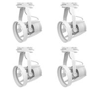 Remingtape 4X Lamp Bases Track Light Bracket Adjustable E27 PAR30 Spotlight Track Light Bracket for Commercial and Home Use White
