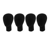 Remingtape 4X Polystyrene Foam Mannequin Face Model Head Wig Holder Eyeglass Glasses with Base Bracket - Black, 35cm