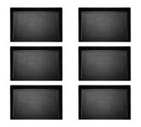 Remingtape 6 Pcs Detroit Style Pizza Pan Hard Rectangular Pizza Pans Non Stick Sicilian Style Pizza Pan Dish Pre Seasoned Bakeware