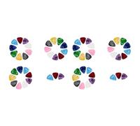 Remingtape 60Pcs Guitar Picks Plectrums Celluloid Guitar Picks 0.46 0.71 0.96mm Colorful Comfortable Feel