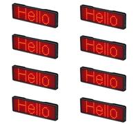 Remingtape 8X Bluetooth LED Name Badge Rechargeable Light Sign DIY Programmable Scrolling Message Board Display LED,Type 2