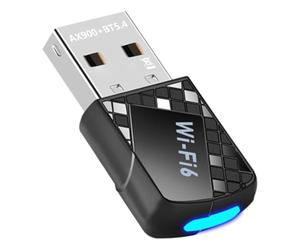 Remingtape AX900 USB WiFi 6 Bluetooth 5.4 Adapter 2in1 Dongle Dual Band 2.4G&5GHz Network Wireless Receiver DRIVER FREE for W10/11