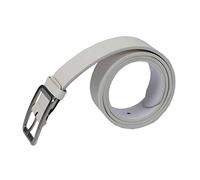 Remingtape Men's Casual Waistband Belt Faux Leather Belt Buckle Waist Strap Belts white