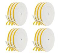 Remingtape Self Adhesive Foam Tape Door Window Seal Door Draught Excluder Weatherstripping, 6mm Wide X 3mm Thick 12 Pcs Each White