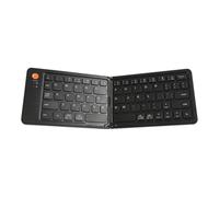 Remingtape Wireless Foldable Bluetooth Keyboard Mini Portable Double Folding Keyboard Suitable for Laptops and Mobile Phones Black