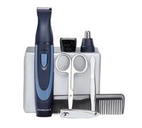 Nose and Ear Trimmer 13 Piece Travel Kit (3 attachments: Rotary nose and ear attachment, 1-5mm detail trimmer & comb attachment, Battery Operated,