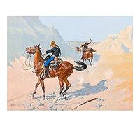 Remington Advance Guard Military Sacrifice Ambush Cavalry Painting Art Print Canvas Premium Wall Decor Poster Mural