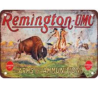 Remington Arms And Ammunition Metal Tin Sign 8X12 Inches