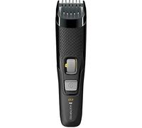 Remington B3 Beard & Stubble Trimmer, Battery Operated, Black/Gray | Self-Sharpening Comfort Tip Blades, 0.4-18 Mm Adjustable Length, Removable Washable Blades, Black and Gray Finish