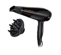 Remington Hair Dryer Ionic (Powerful, Fast Professional Styling, Diffuser, Concentrator, Ionic Conditioning for Frizz Free Hair, 3 Heat / 2 Speed Settings, Cool Shot, 2200W, Black) D3198