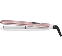Remington Hair Straightener (Advanced Ceramic Ultimate Coating with Long 110mm Floating Plates, LCD Screen, 150-235°C, Temperature Boost Function, Storage Pouch Included) Rose Pearl S9505