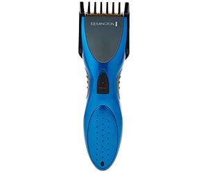 Remington HC335 Rechargeable Black, Blue Hair Clipper Shaver (Black, Blue, Rectangle, Titanium, 1.8 cm, 6 mm, 40 min)