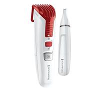 Remington MB4122 Beard Trimmer Gift Set Including Nose and Ear Hair Trimmer (Stainless Steel Blades, 11 Length Settings, Battery Operated Including 2 x AAA Varta Batteries) Beard Trimmer
