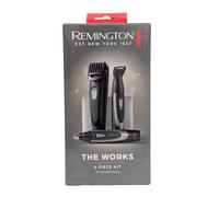Remington Beard Trimmer Kit, 6 Piece Set with Advanced Ceramic Blades | Includes Comb (2mm-18mm), Precision Trimmer (1mm-5mm), Nose and Ear Trimmer, USB Rechargeable, MB905