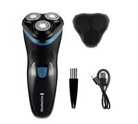 Remington Mens Electric Rotary Shaver R1 (Dry Shave, 30mins runtime, Pop-Up Trimmer, Flexing Blades and pivoting Neck, Cordless Usage, USB-C Charging, Worldwide Voltage) R1000