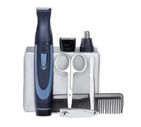 Nose and Ear Trimmer 13 Piece Travel Kit (3 attachments: Rotary nose and ear attachment, 1-5mm detail trimmer & comb attachment, Battery Operated,