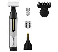 Remington Omniblade Hybrid Face and Body Stubble 100% Waterproof Rechargable Shaver with Adjustable Precision Dial Comb and Micro Trimmer, Black