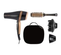 Remington Salon Smooth Hair Dryer 2000W Gift Set Diffuser Round Brush & Bag