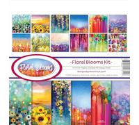Reminisce Floral Blooms Scrapbook Collection Kit Paper Crafts, 12-x-12-Inch