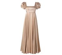 ReminisceBoutique Regency Dresses for Women Bridgerton Dress Jane Austen Ball Gown Empire Waist, Champagne, 10