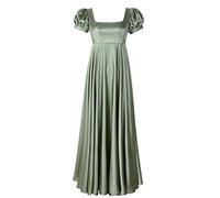 ReminisceBoutique Regency Dresses for Women Bridgerton Dress Jane Austen Ball Gown Empire Waist, Mint Green, 14
