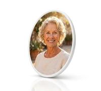 Reminoria 4" Personalized Porcelain Photo for Headstone, Waterproof Ceramic Memorial Picture for Graves & Tombstones