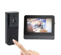 RemixAst 1080P WiFi Video Doorbell Camera Wireless, with Monitors, No WiFi or App Required, Two-Way Audio Communication Waterproof Design, Subscription-Free Door Camera for Home Entrances