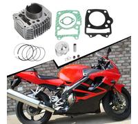 RemixAst 59mm Motorcycle Cylinder Block for Honda Wave 125 High Strength Alloy Sleeve Piston Kit Engine Rebuild Component