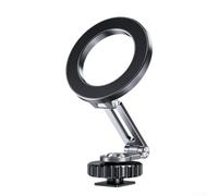RemixAst Adjustable Phone Mount with Cold Shoe for Cameras & Tripods - Aluminum Alloy Rotatable Holder for Smartphones - Mobile Mount for Vlogging Studio 15x6x3.5cm
