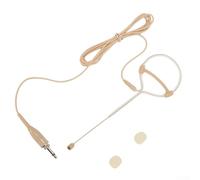 RemixAst Beige Single Earhook Microphone for Vocal Applications, 3 5mm and XLR Compatibility, Omnidirectional Pickup, Lightweight Design (A)