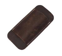 RemixAst Compact Handmade Natural Leather Sheath with One Hand for Access and Open Bottom Design, for Construction for EDC Carry on Belts (Dark Brown Leather)