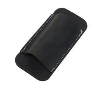 RemixAst Compact Handmade Natural Leather Sheath with One Hand for Access and Open Bottom Design, for Construction for EDC Carry on Belts (Black Leather)