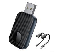 RemixAst Convert Wired to Wireless for carplay Adapter - Dongle for iPhone for android Auto Reconnect Low Latency Music Map Calls USB C Port