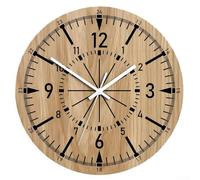 RemixAst Elegant 30CM Wooden Wall Clock with Distinctive Design, Silent Decor Piece for Any Room (G)