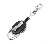 RemixAst Heavy Duty Steel Key Chain, Retractable Recoil Keyring, Silver Stainless Material
